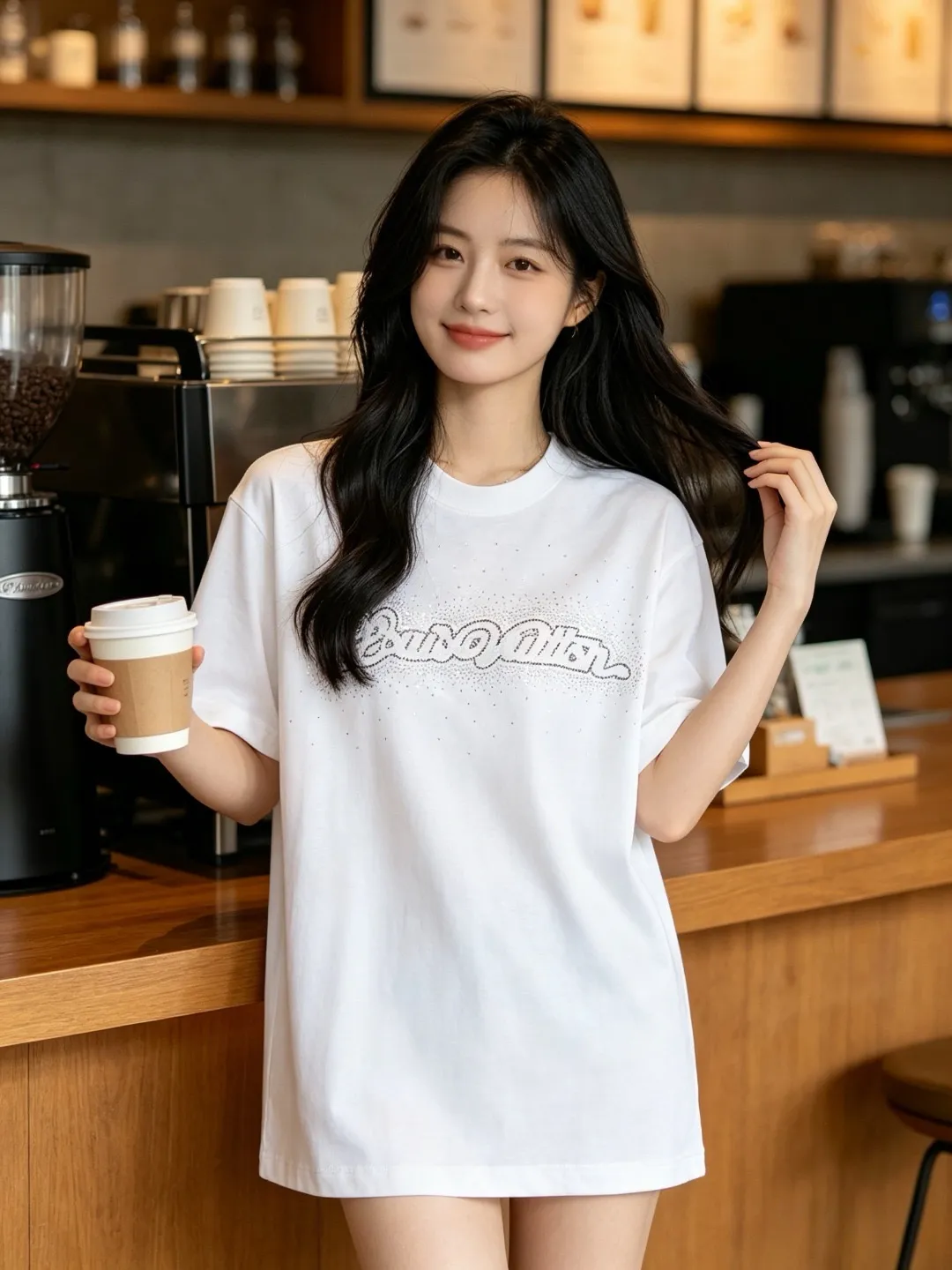 Louis Vuitton/Louis Vuitton Galaxy Broken Diamond Floral Letters Embroidered Short Sleeve